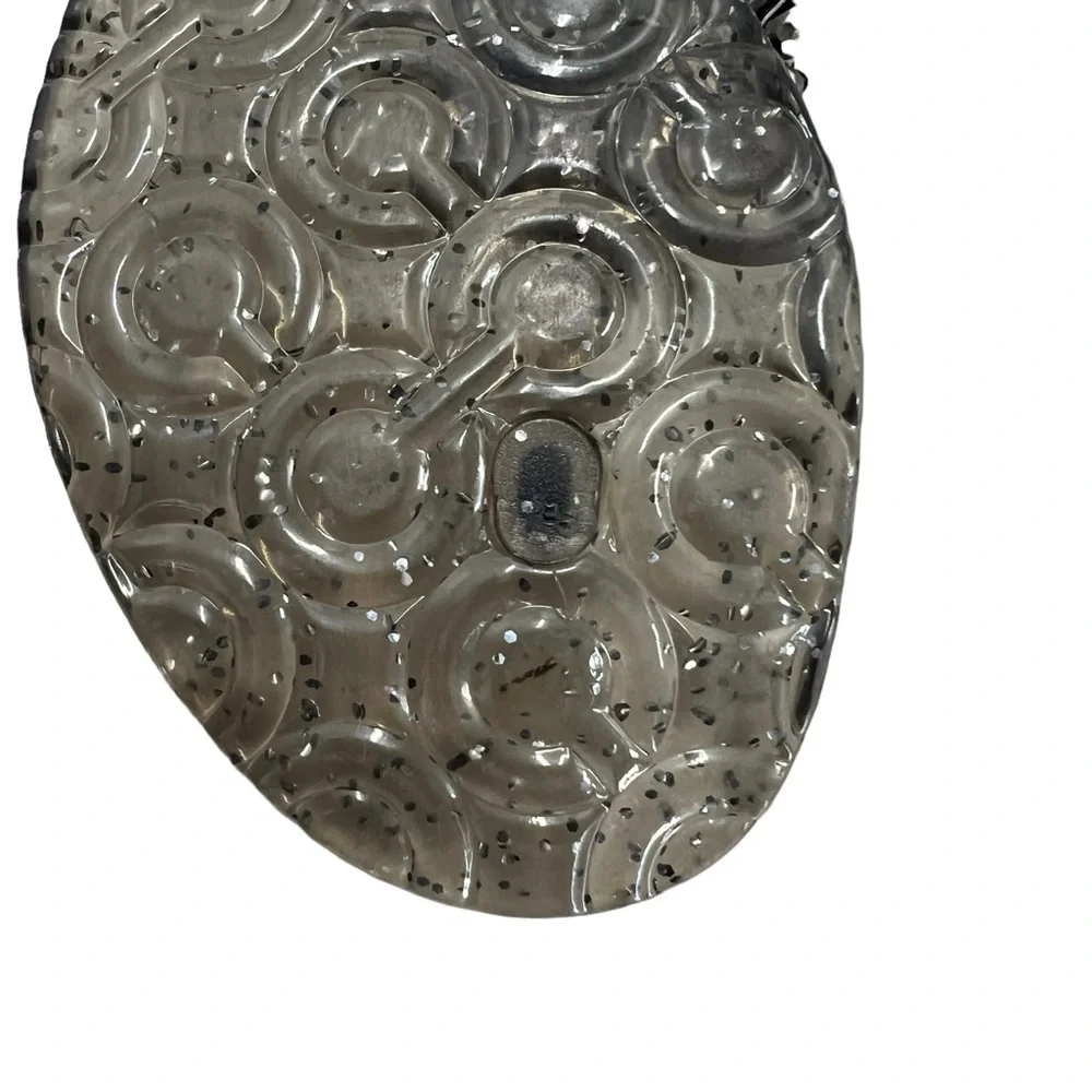 Coach Clear Glitter and‎ Beaded Hilda Jelly Sandals Women Size 5B